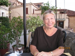 Joyce Heitler in the southern hill town of Piciotta.